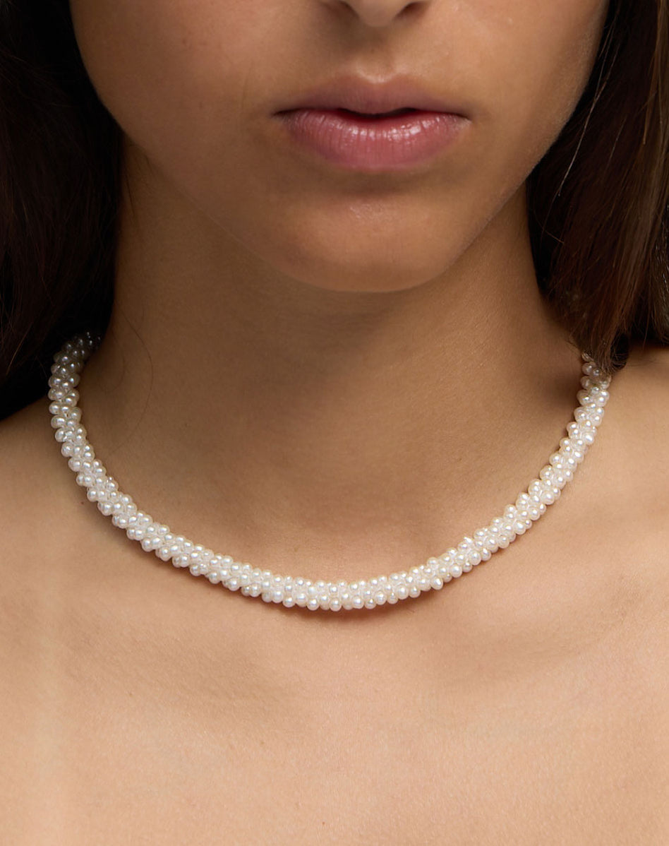 Meadowlark Pearl Rope Necklace Sterling Silver – nic&cole